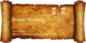 Román Renátó névjegykártya